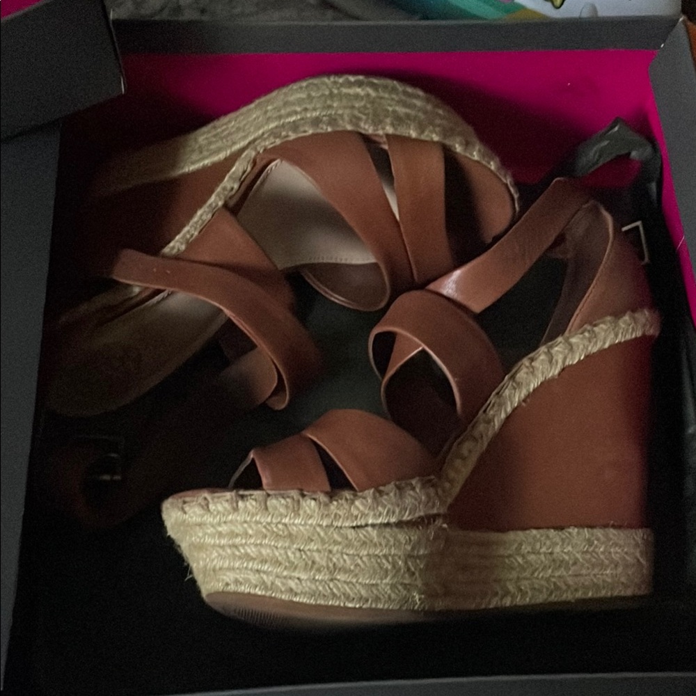 Brown Wedge Sandals